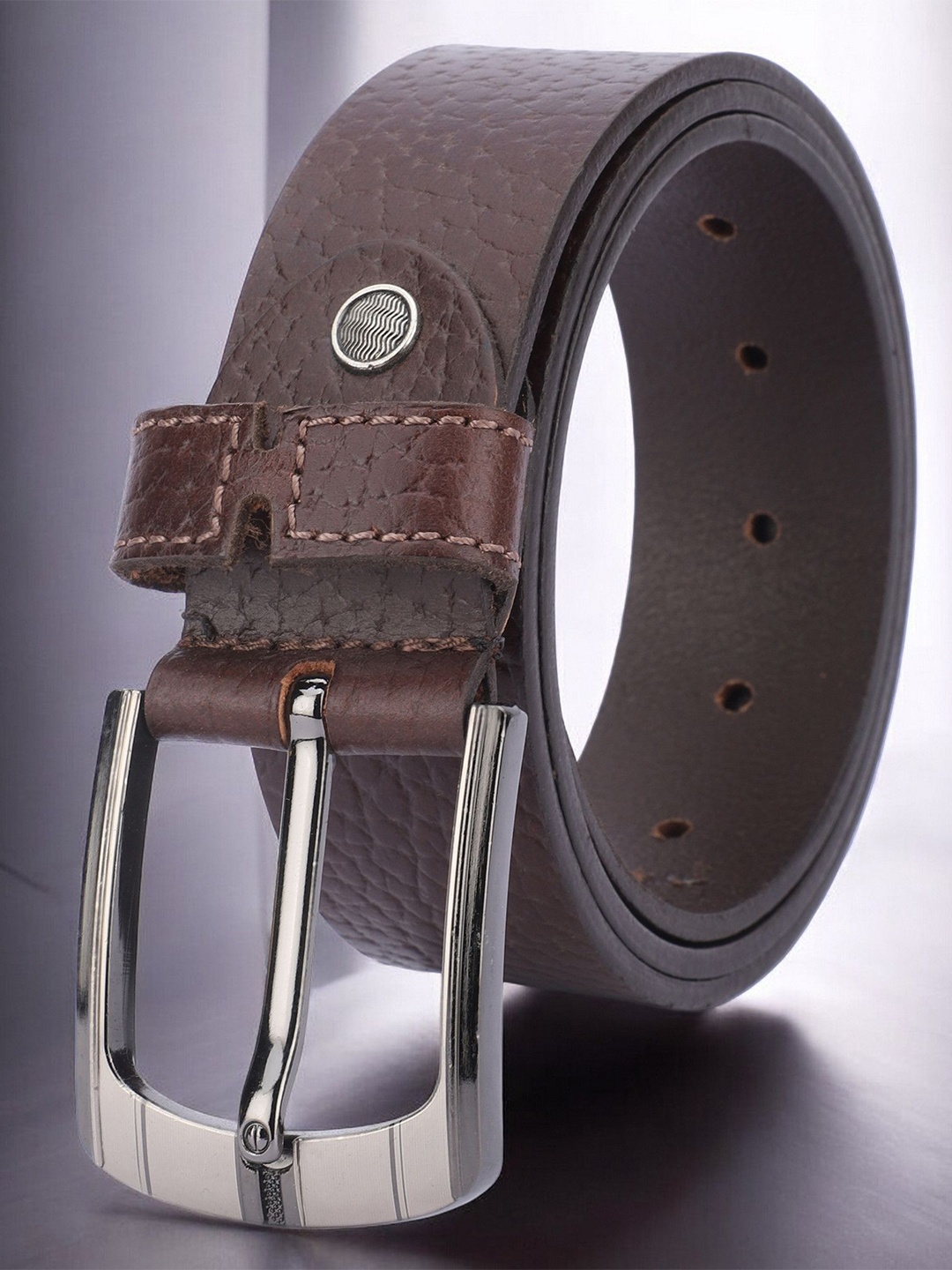 

WROGN Men Leather Formal Belt, Brown
