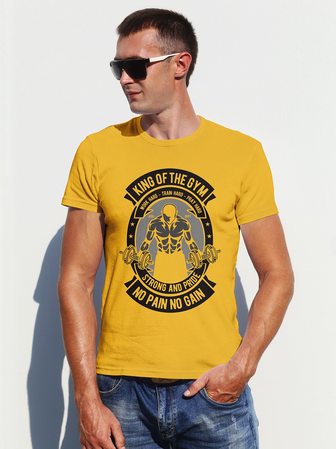 

Moda Rapido Men Printed T-shirt, Yellow