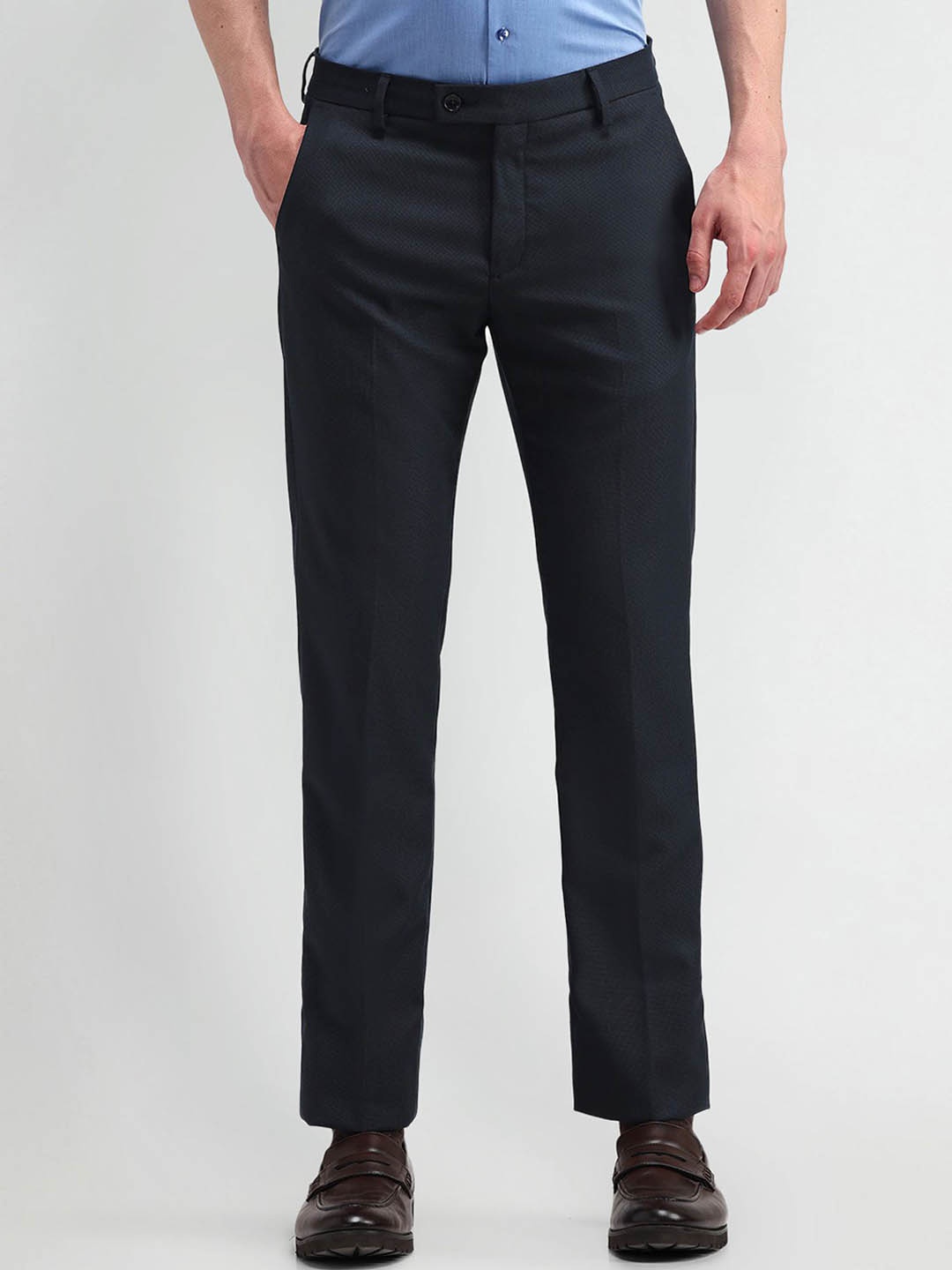 

Arrow Men Slim Fit Trousers, Blue