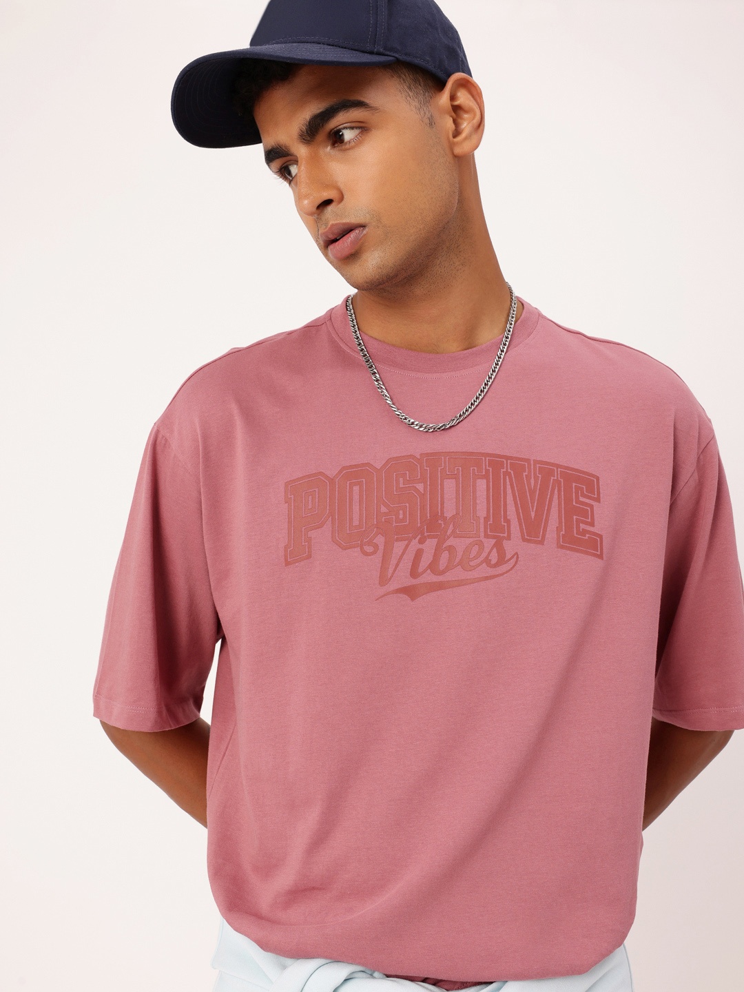 

Kook N Keech Street Cool Vibes Printed Oversized T-shirt, Rose