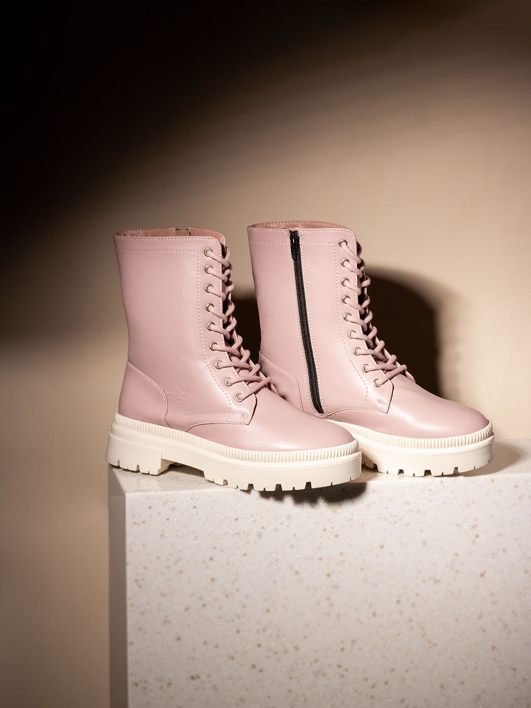 

Inc 5 Women Round Toe Regular Boots, Peach