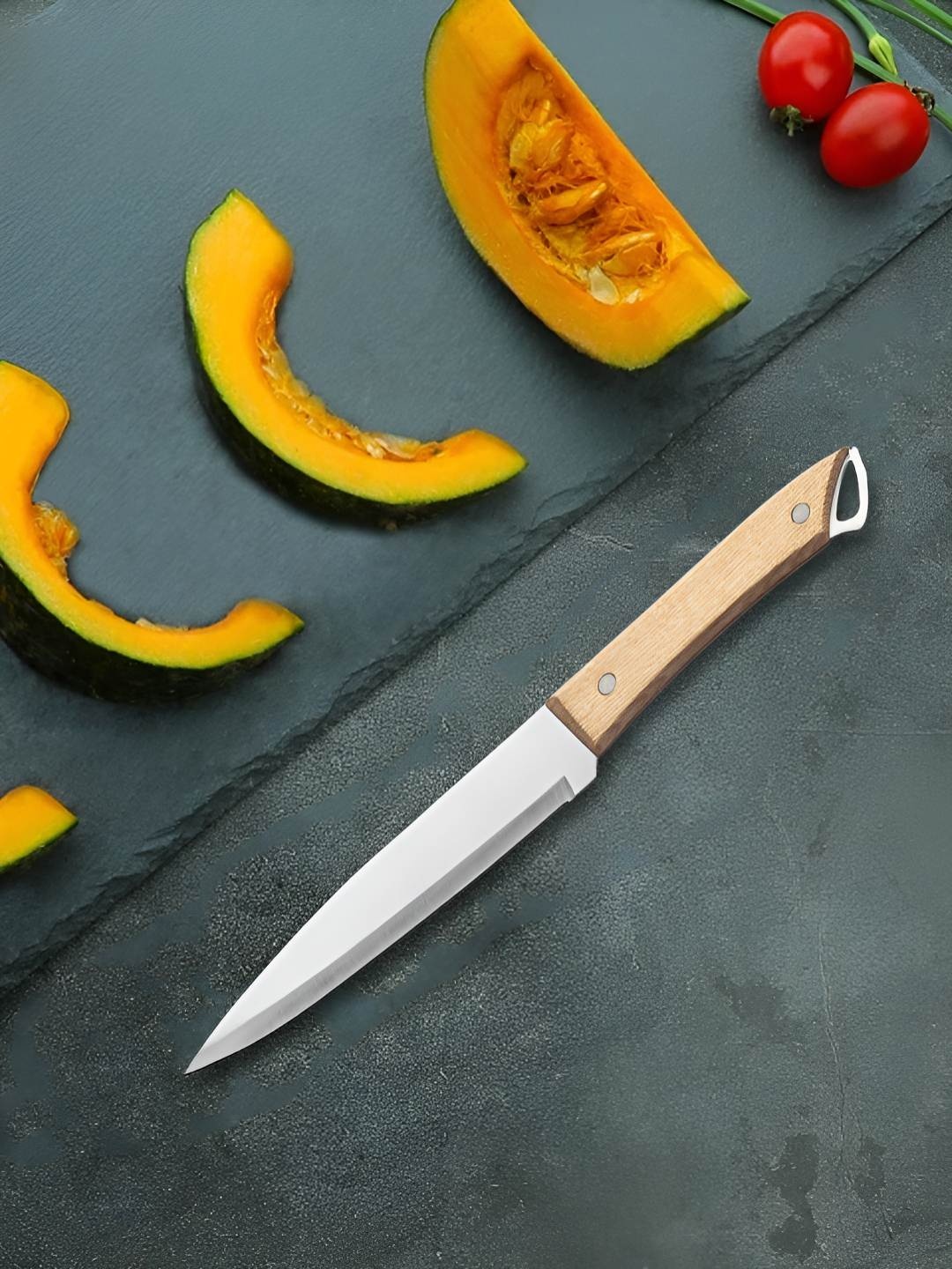 

MACHADO Stainless Steel Silver-Toned And Brown Chef Knife