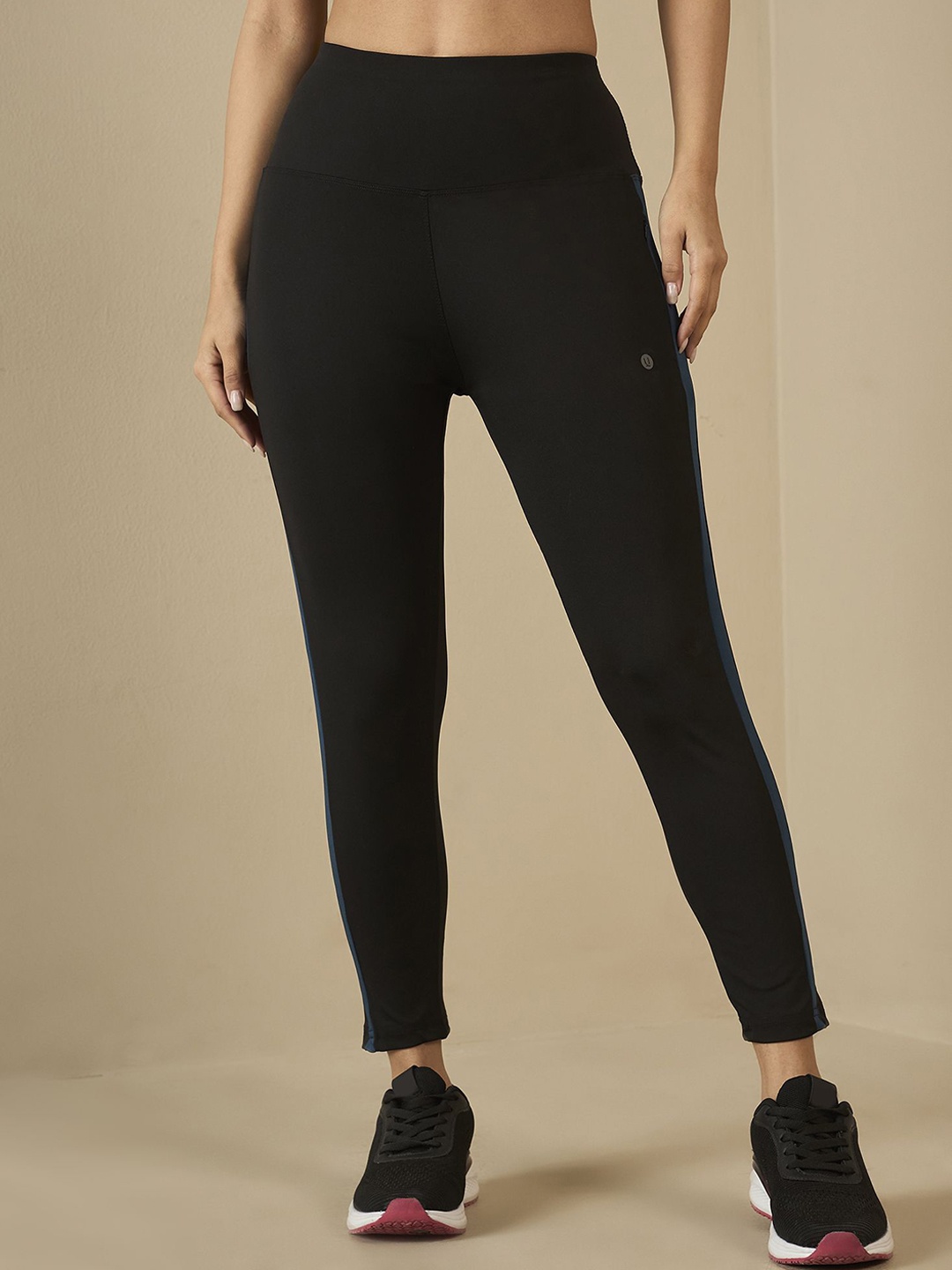 

July Slim Fit High Rise Tights, Black
