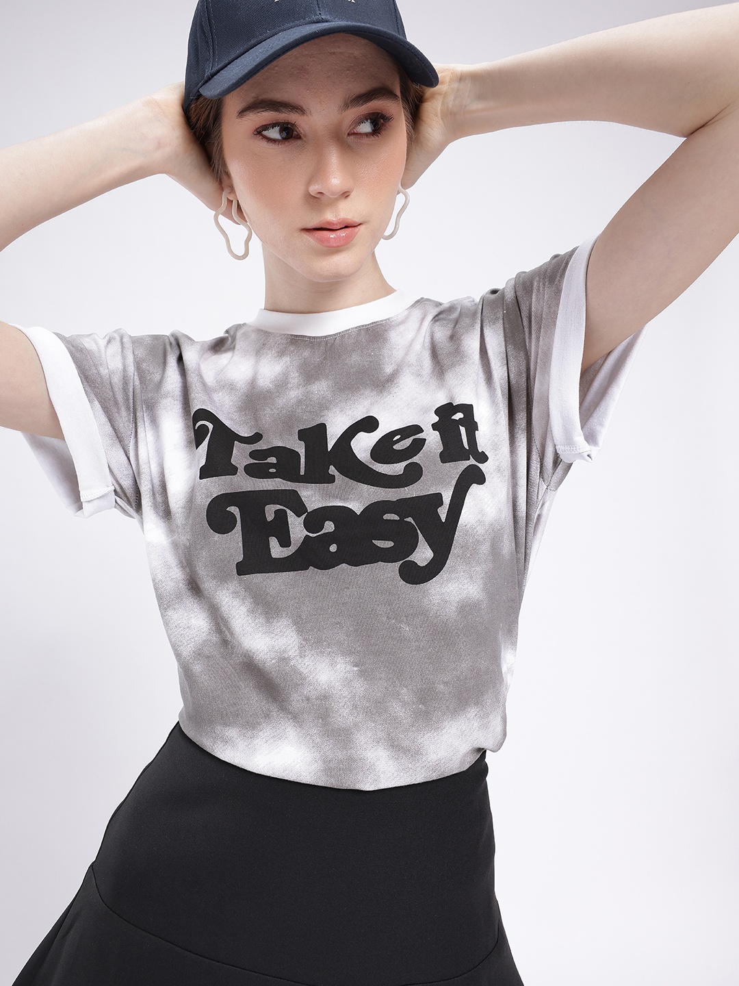 

The Roadster Life Co. Street Cool Dyed & Printed Relaxed Fit T-shirt, White