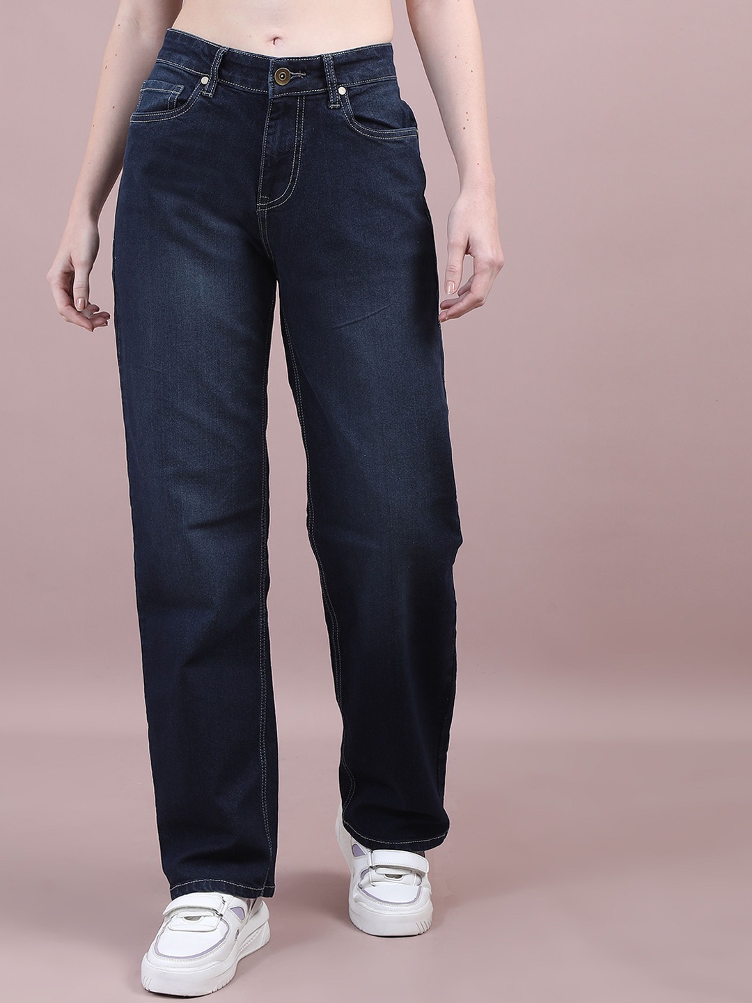 

Chemistry Women Comfort High-Rise Light Fade Stretchable Jeans, Blue