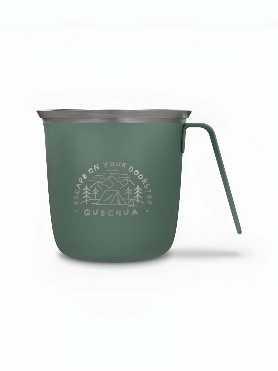 

Quechua By Decathlon 0.3L Stainless Steel Cup 500 for camping and hiking - Green.