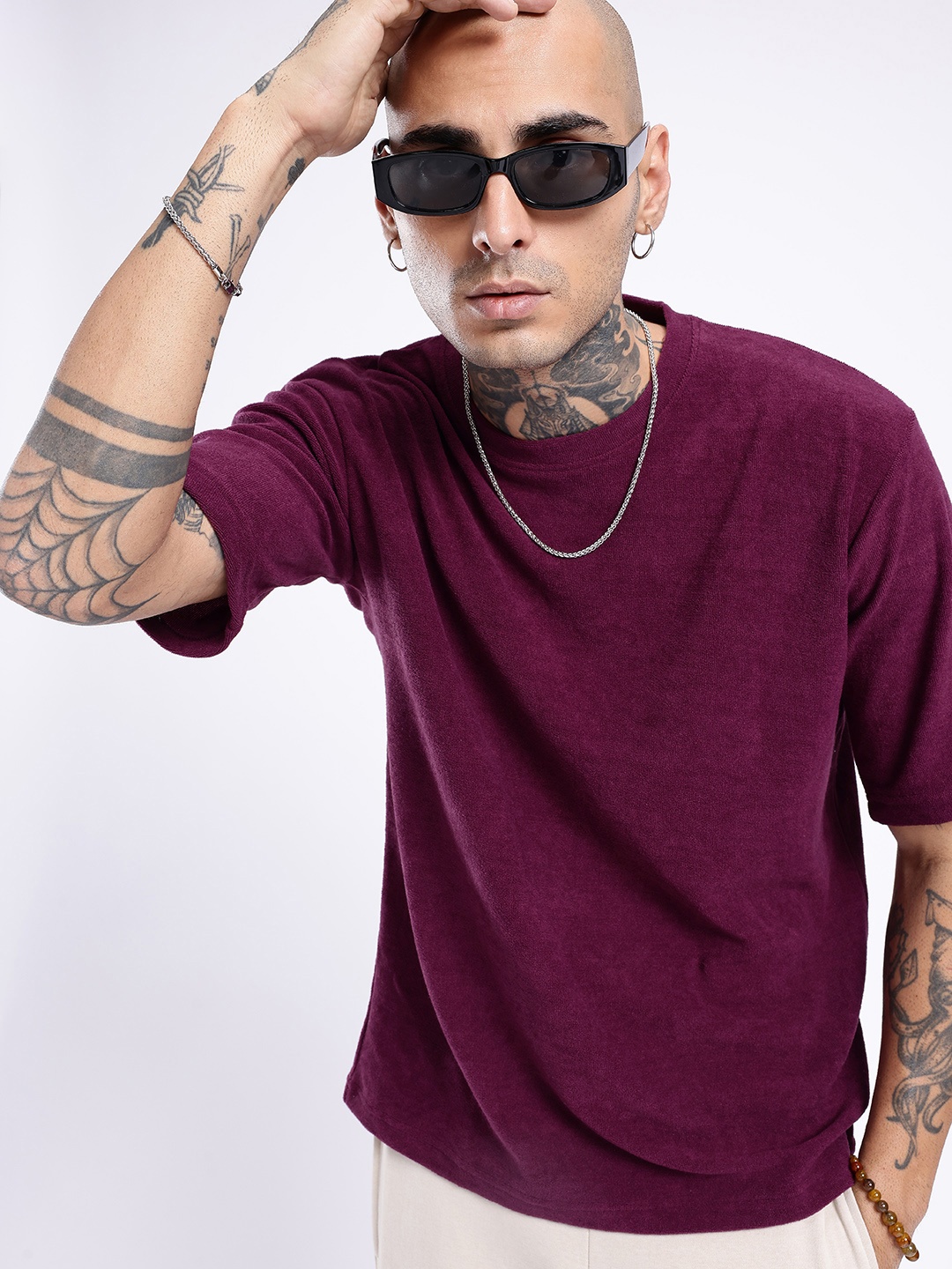 

glitchez Timeless Classic Relaxed Fit T-shirt, Purple
