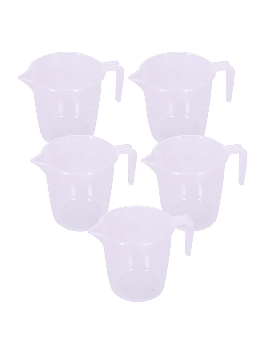 

Kuber Industries Transparent 5 piece Solid Plastic Bath Accessories Set