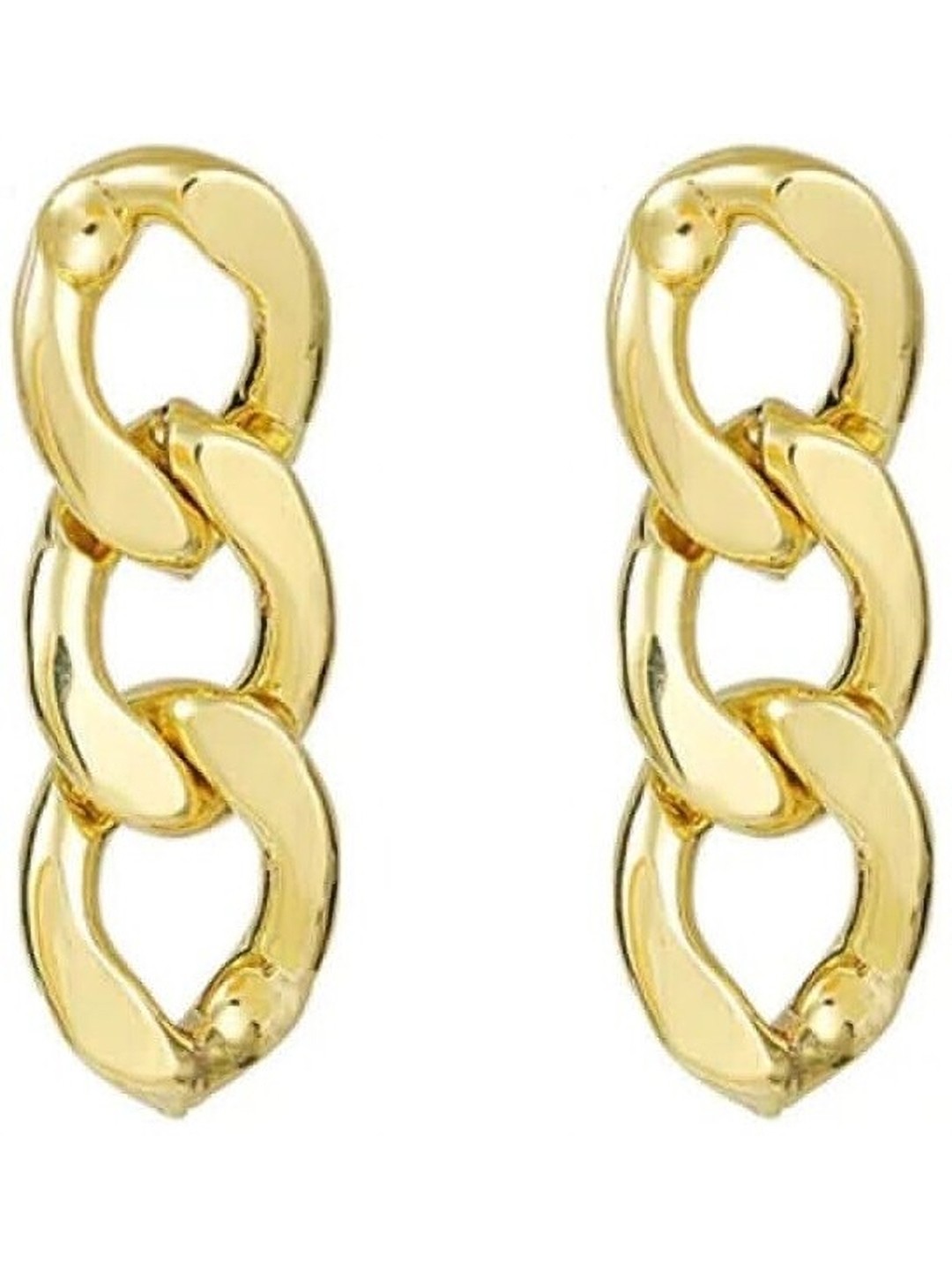 

V FASHION JEWELLERY Gold-Plated Contemporary Drop Earrings