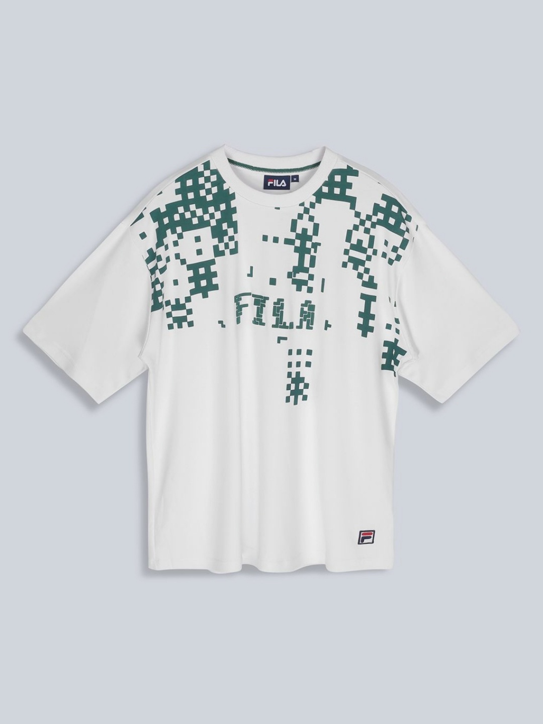 

FILA Unisex Printed Tropical Pockets T-shirt, White