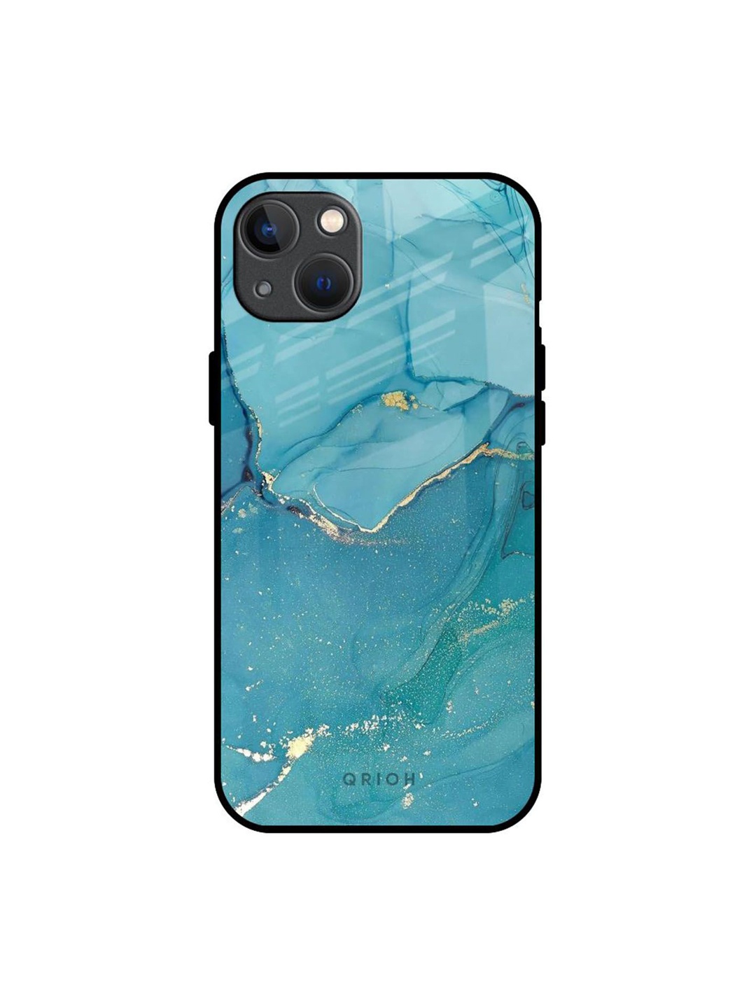 

QRIOH Quirky Printed iPhone 13 Mini Back Case Mobile Accessories, Blue
