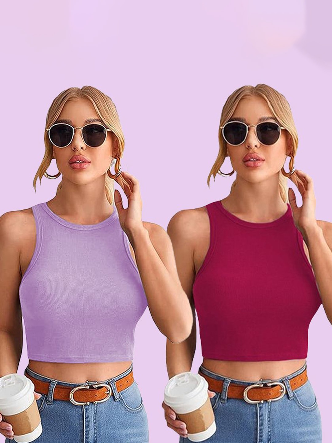 

Mast & Harbour Cotton Crop Top, Multi
