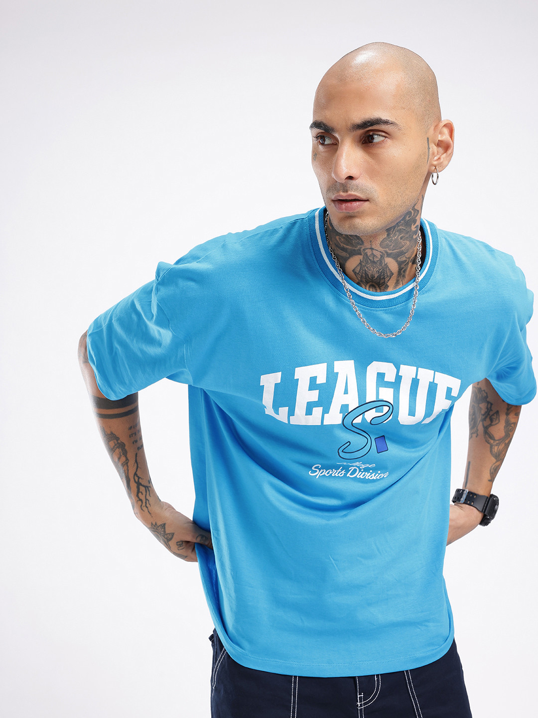 

Kook N Keech Urban Savvy Printed Oversized T-shirt, Blue