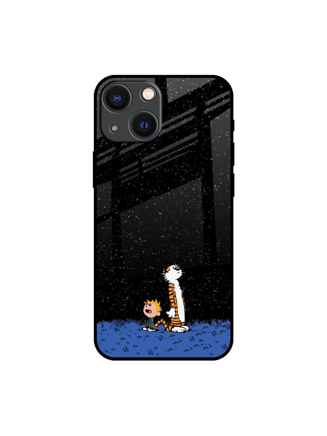 

QRIOH Quirky Printed iPhone 14 Plus Back Case Mobile Accessories, Black