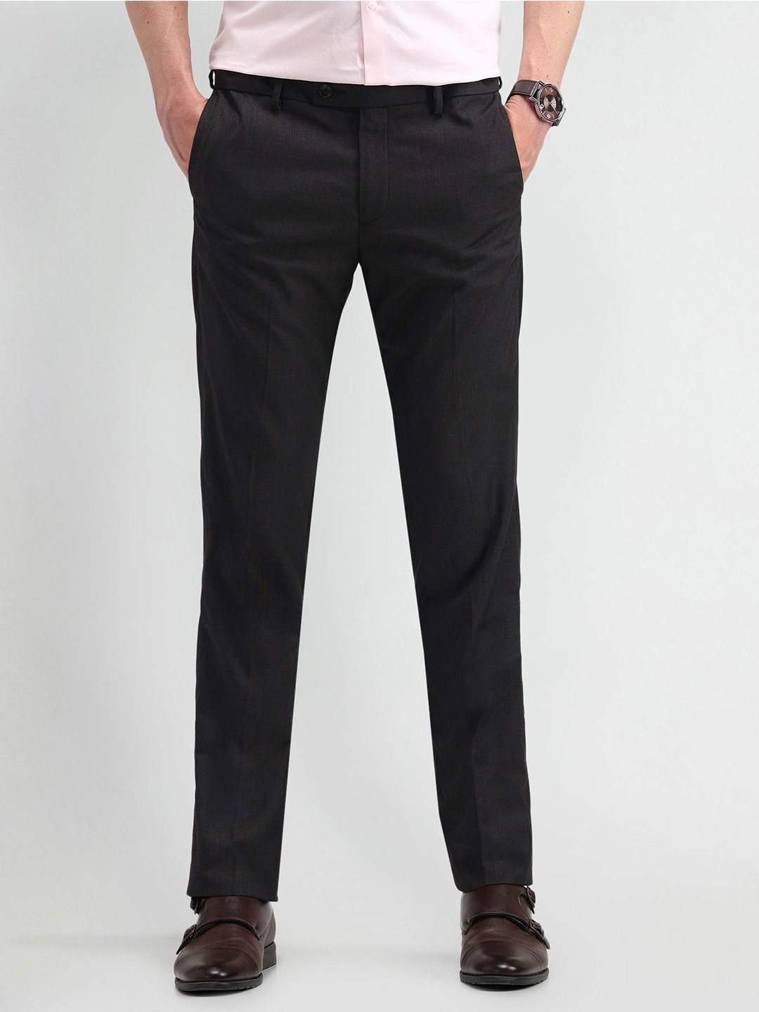 

Arrow Men Slim Fit Trousers, Brown