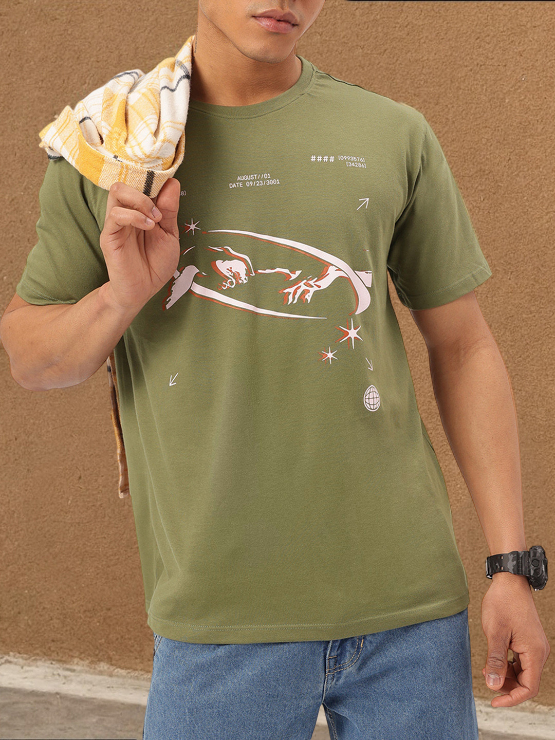 

Kook N Keech Urban Utility Graphic Print Tee, Olive