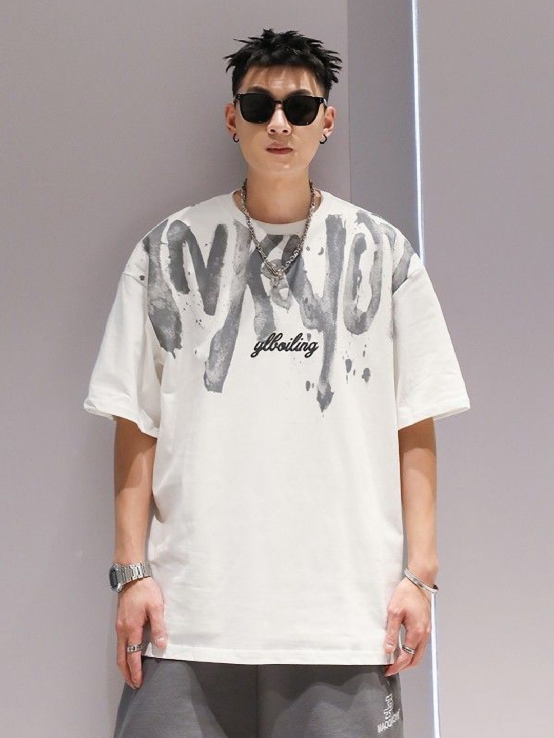 

StyleCast Men Typography Printed T-shirt, White