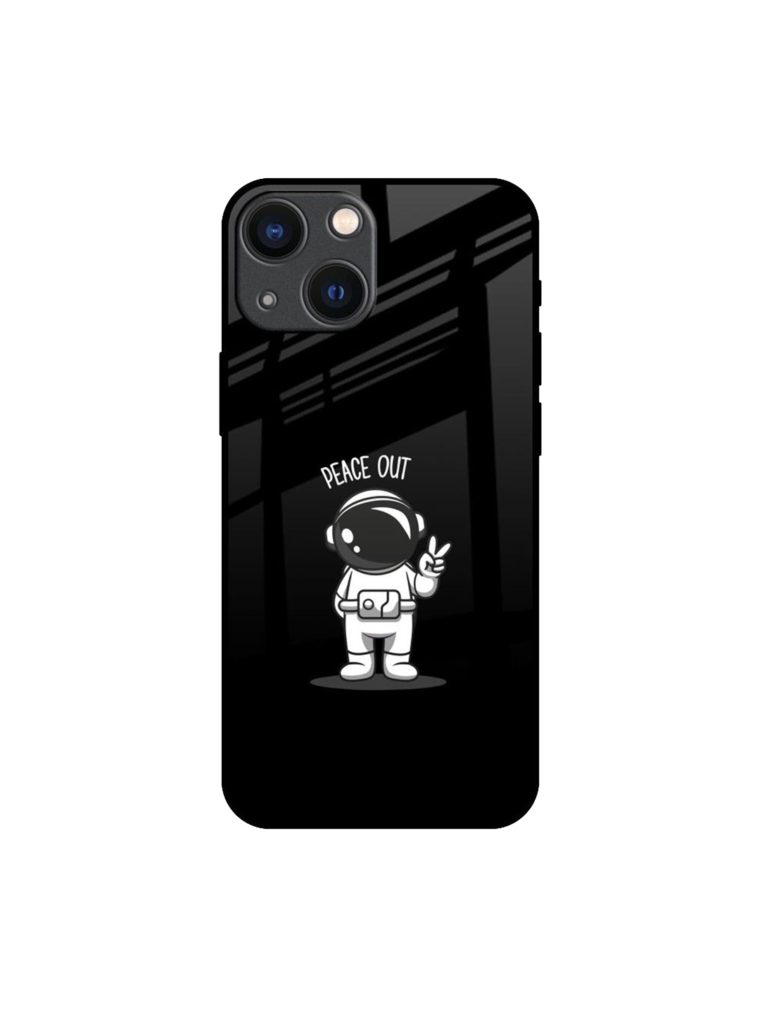 

QRIOH Quirky Printed iPhone 14 Plus Back Case Mobile Accessories, Black