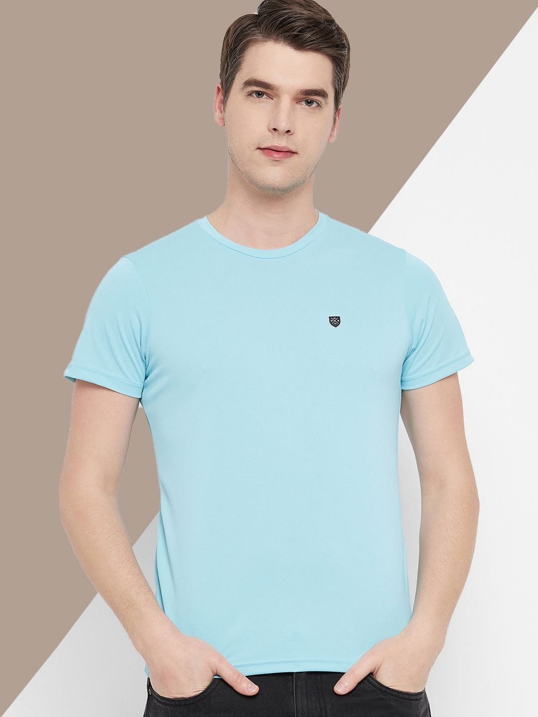 

OGEN Men Extended Sleeves Pockets T-shirt, Blue