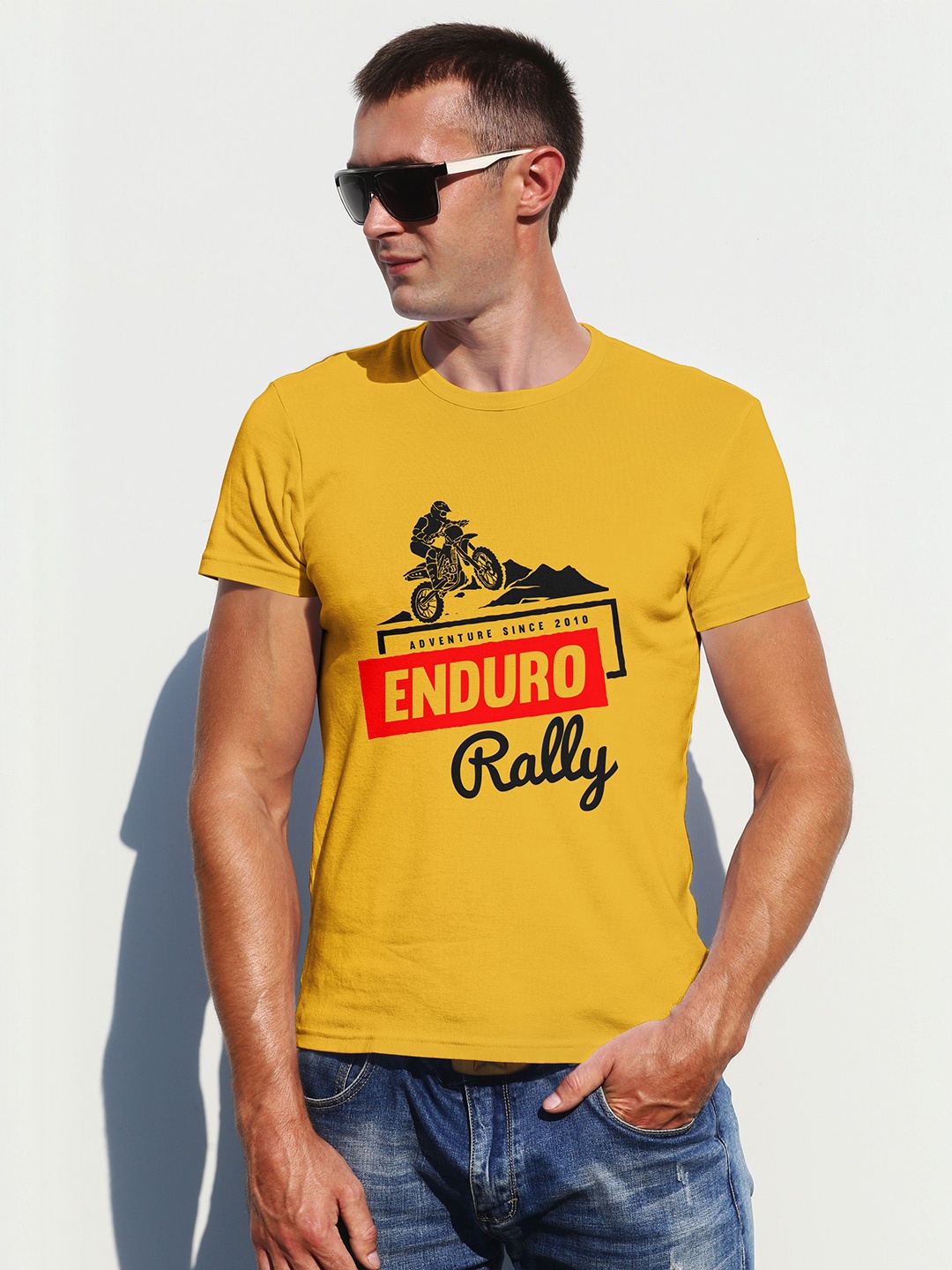 

Moda Rapido Men Printed T-shirt, Yellow