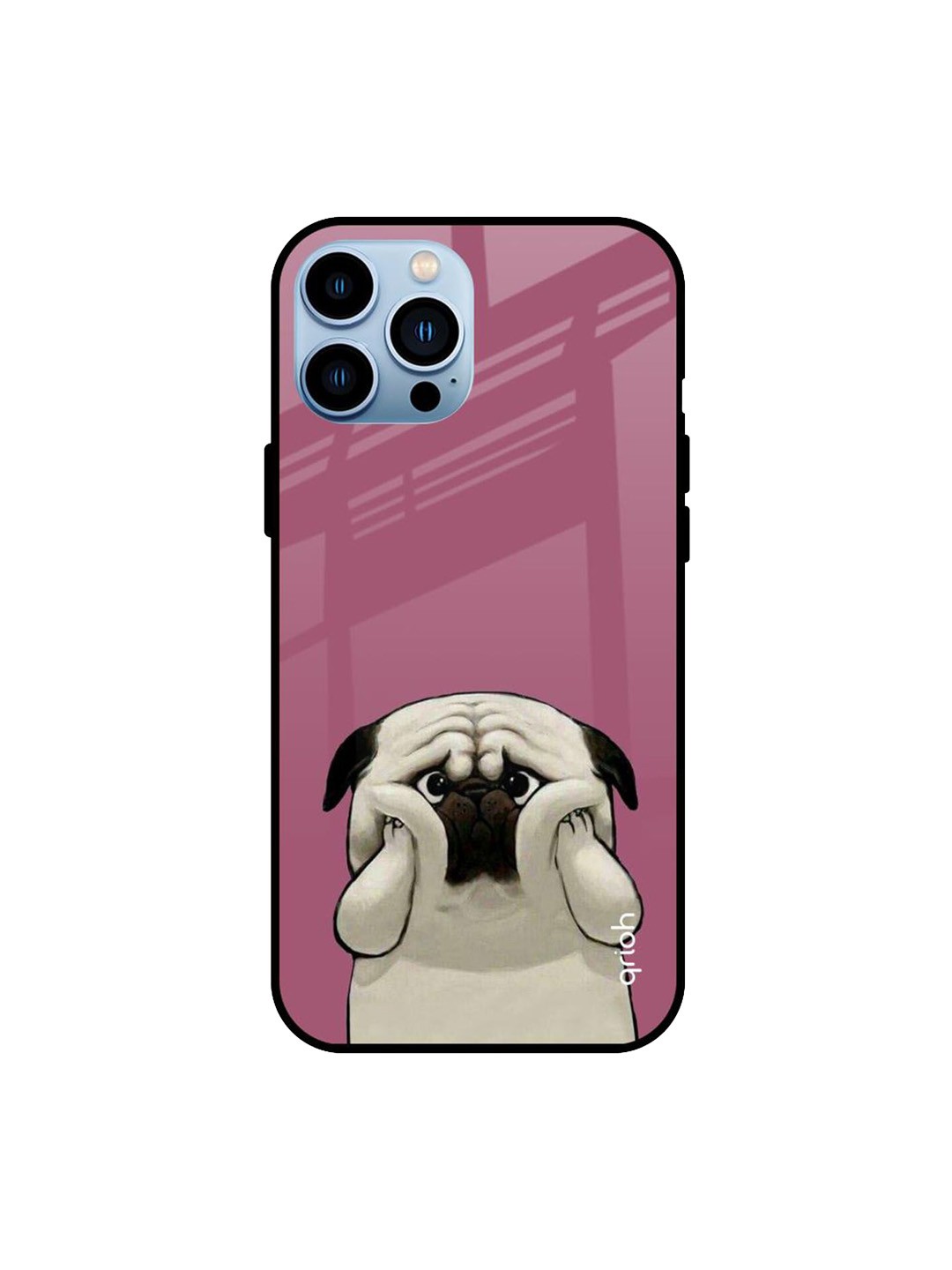 

QRIOH Quirky Printed iPhone 13 Pro Max Back Case Mobile Accessories, Pink