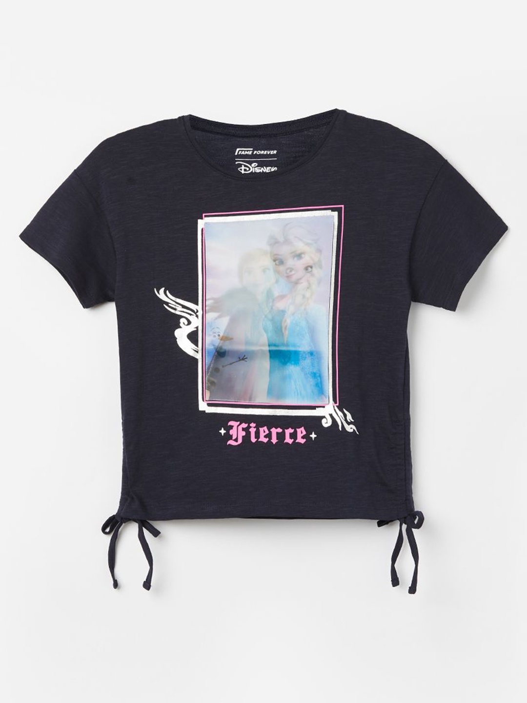 

Fame Forever by Lifestyle Girls Frozen Printed Cotton T-Shirt, Blue