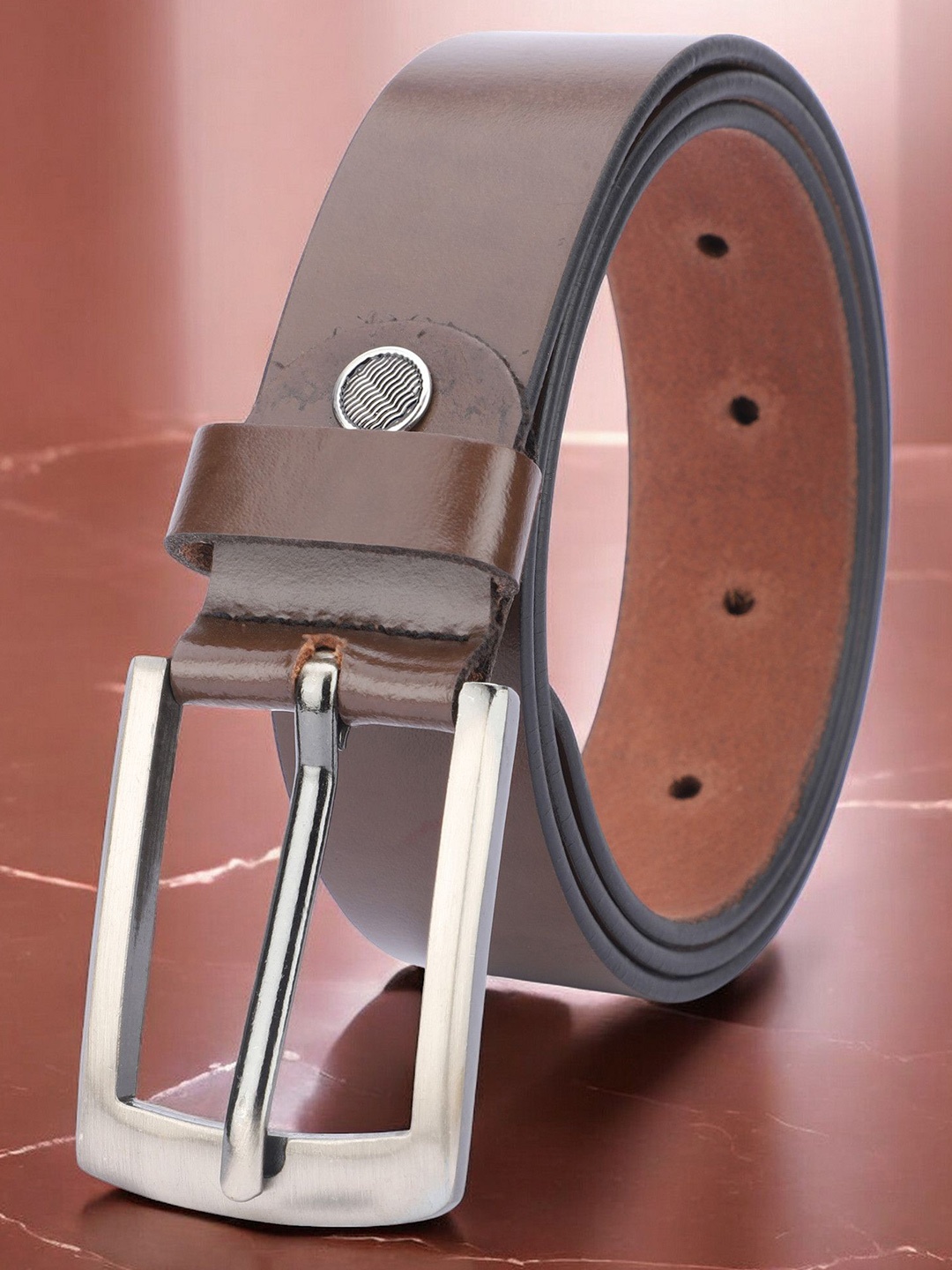

The Roadster Lifestyle Co Genuine Leather Formal Belt, Tan