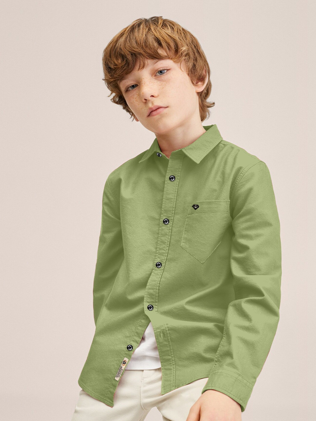 

SKY PEARL Boys Comfort Opaque Casual Shirt, Sea green