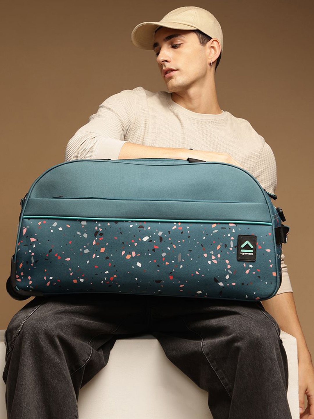 

uppercase Printed Large Casual Duffel Bag, Teal