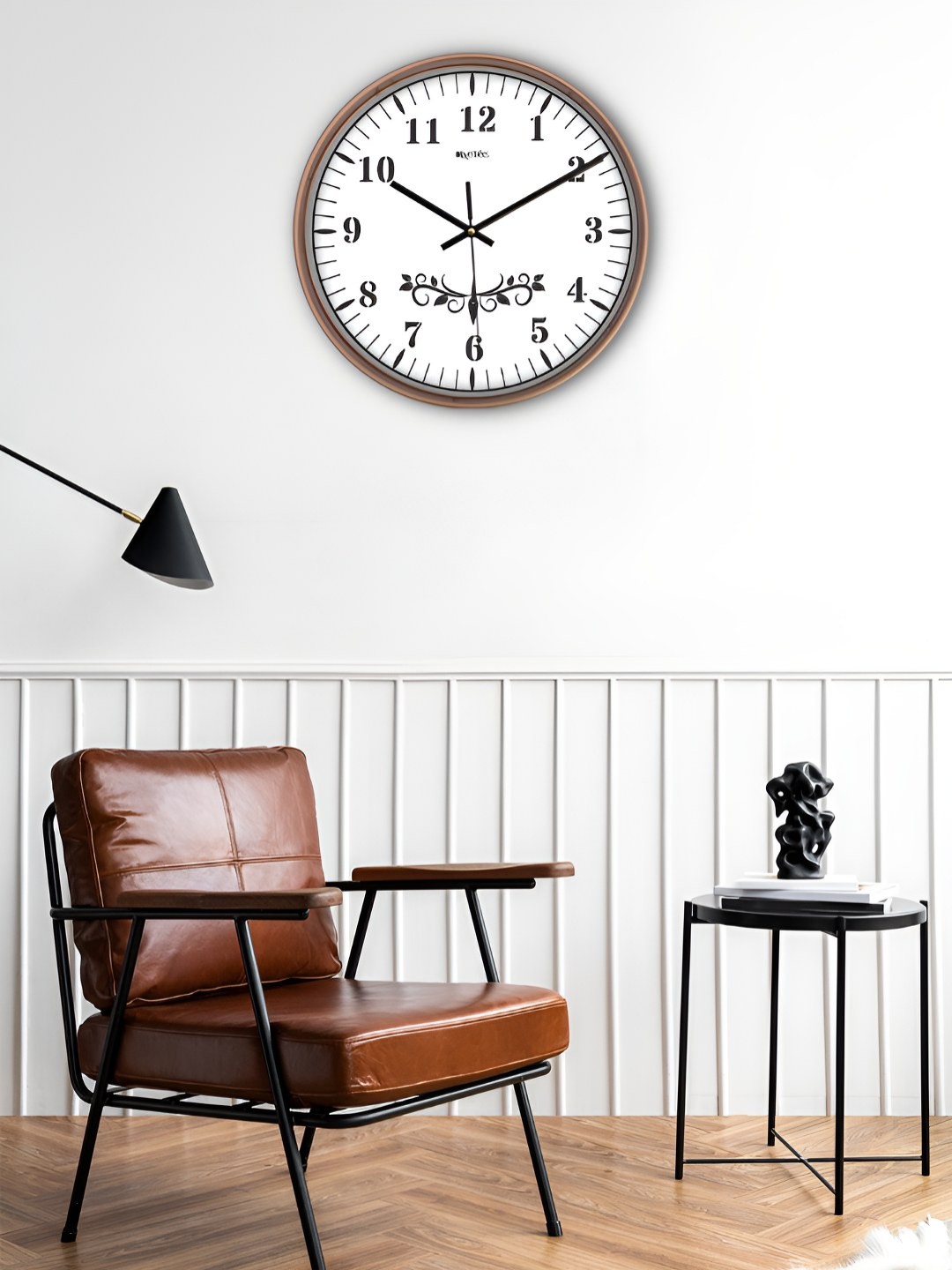 

OLIVE TREE Copper-Toned & White Traditional Wall Clock