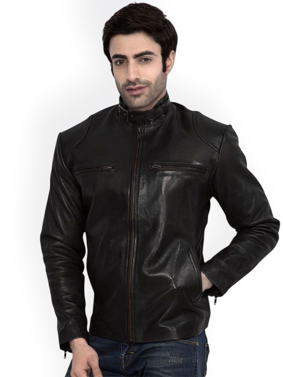 

LUIS LEATHER Men Leather Insulator Outdoor Biker Jacket, Brown