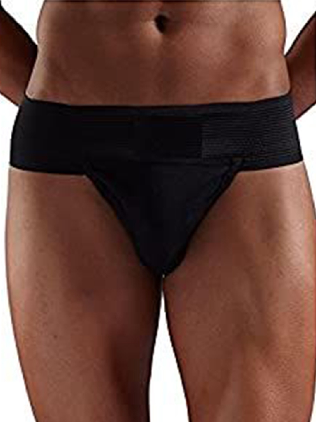 

CW Cricket Word Men Gym Sports Cricket Support Combo Set Gym Pro Stretch Support Brief, Black