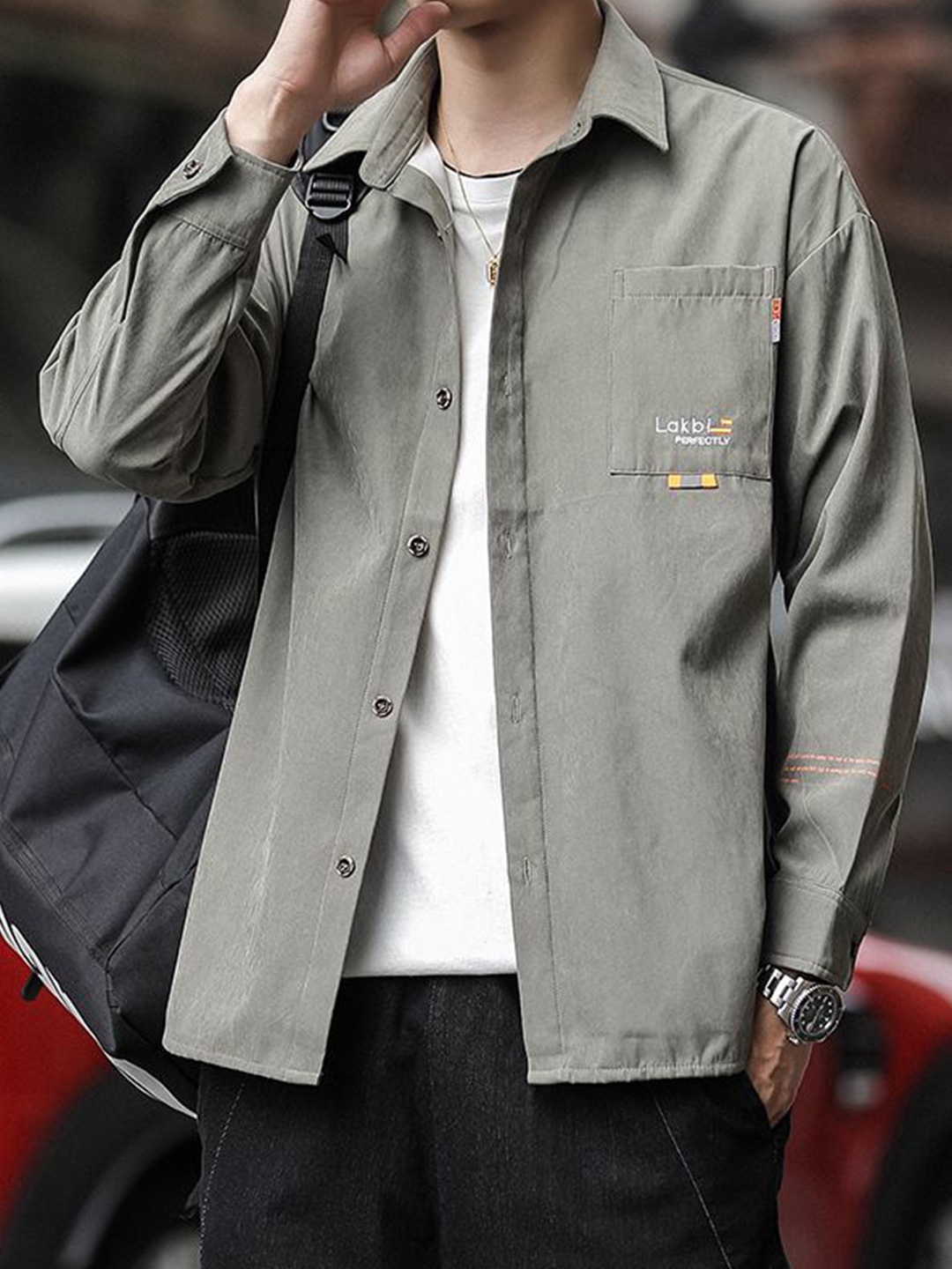 

StyleCast Men Opaque Casual Shirt, Grey
