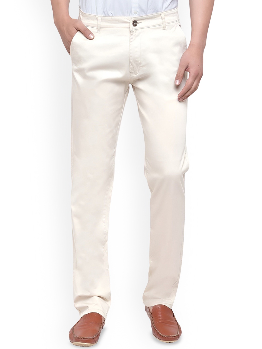 

Ben Martin Men Relaxed Chinos Trousers, Cream