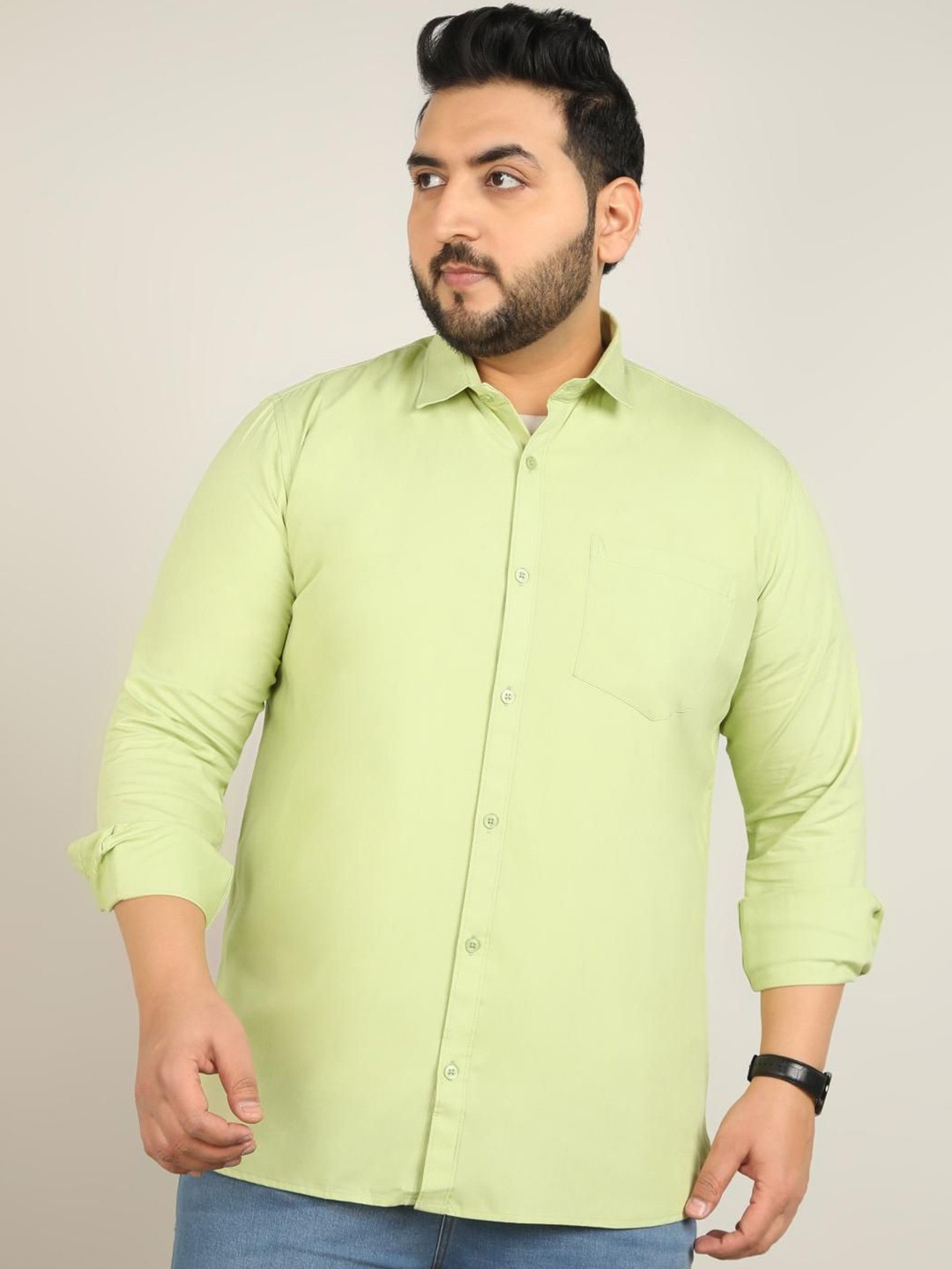 

METRONAUT PLUS Men Classic Opaque Casual Shirt, Green