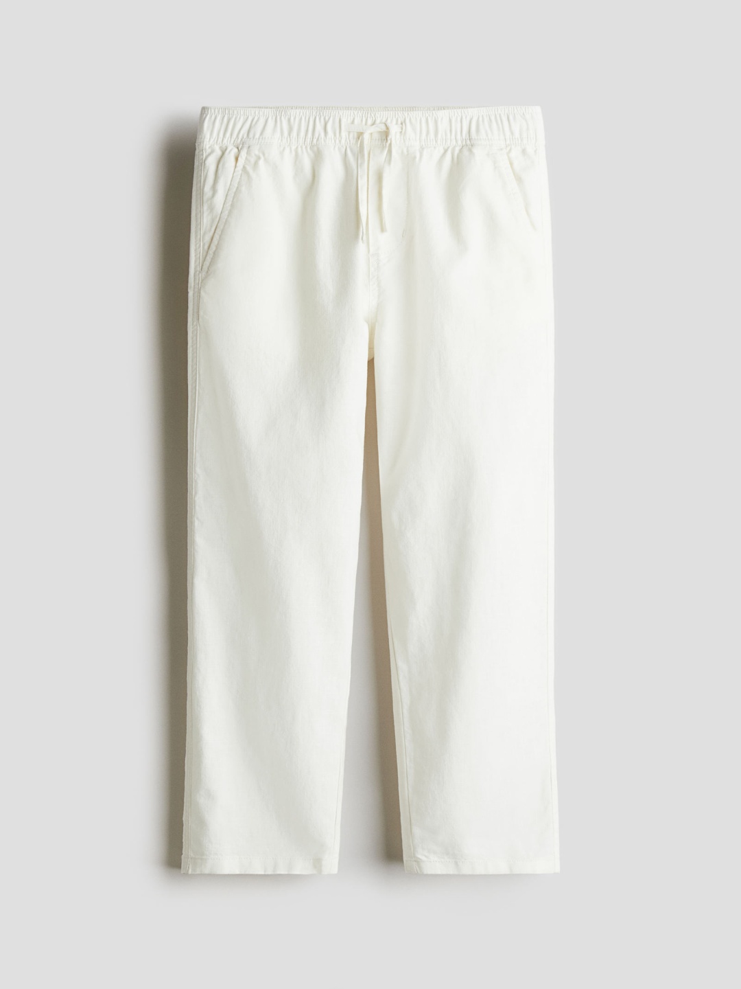 

H&M Linen-Blend Trousers, White