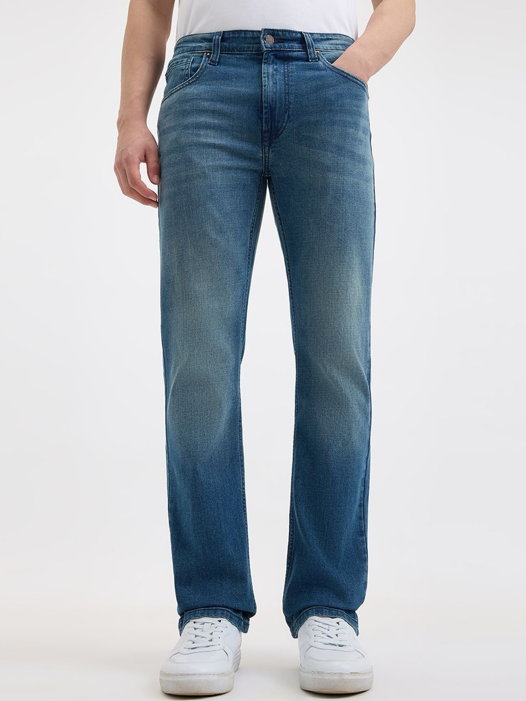 

Pepe Jeans Men Holborne Straight Fit Light Fade Stretchable Jeans, Blue
