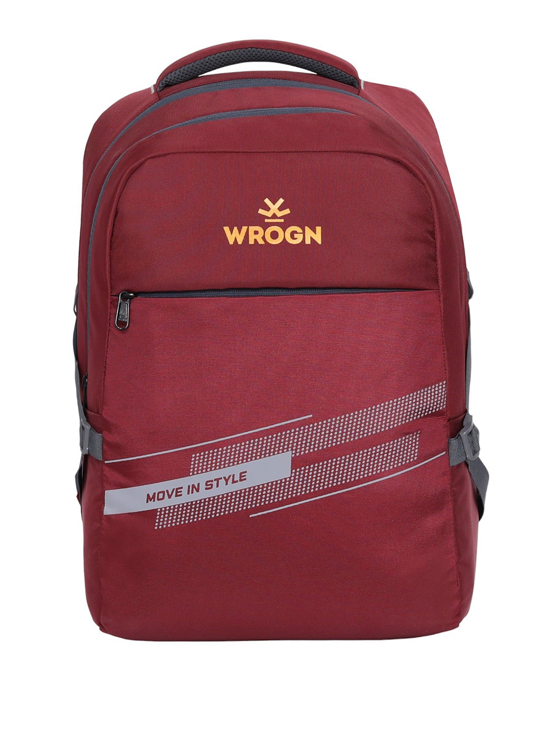 

WROGN Unisex Backpack with Compression Straps, Maroon