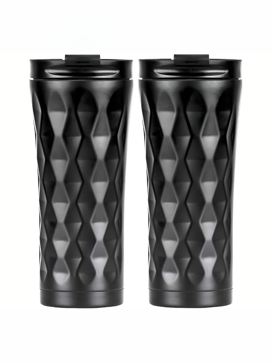 

Baskety Black Solid Stainless Steel Matte Cups Set of Cups and Mugs
