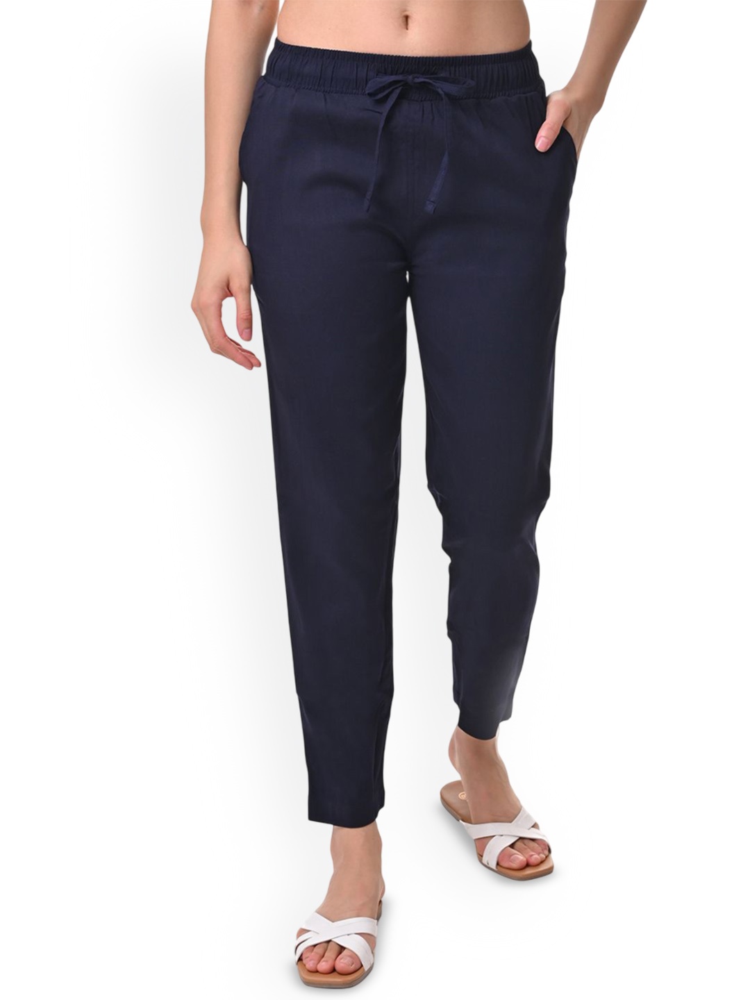 

Fly Birds Women Tailored Trousers, Navy blue