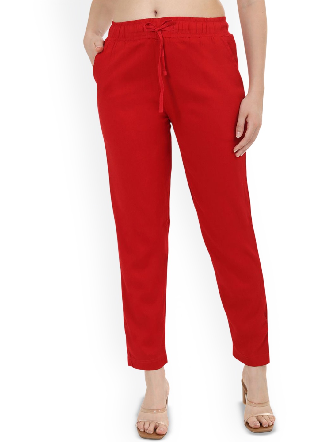 

Fly Birds Women Tailored Trousers, Red