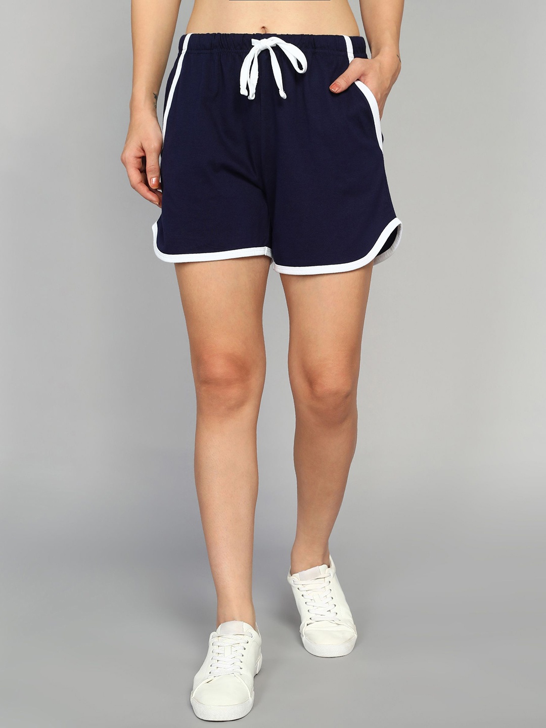 

Metronaut Women Sports Shorts, Navy blue