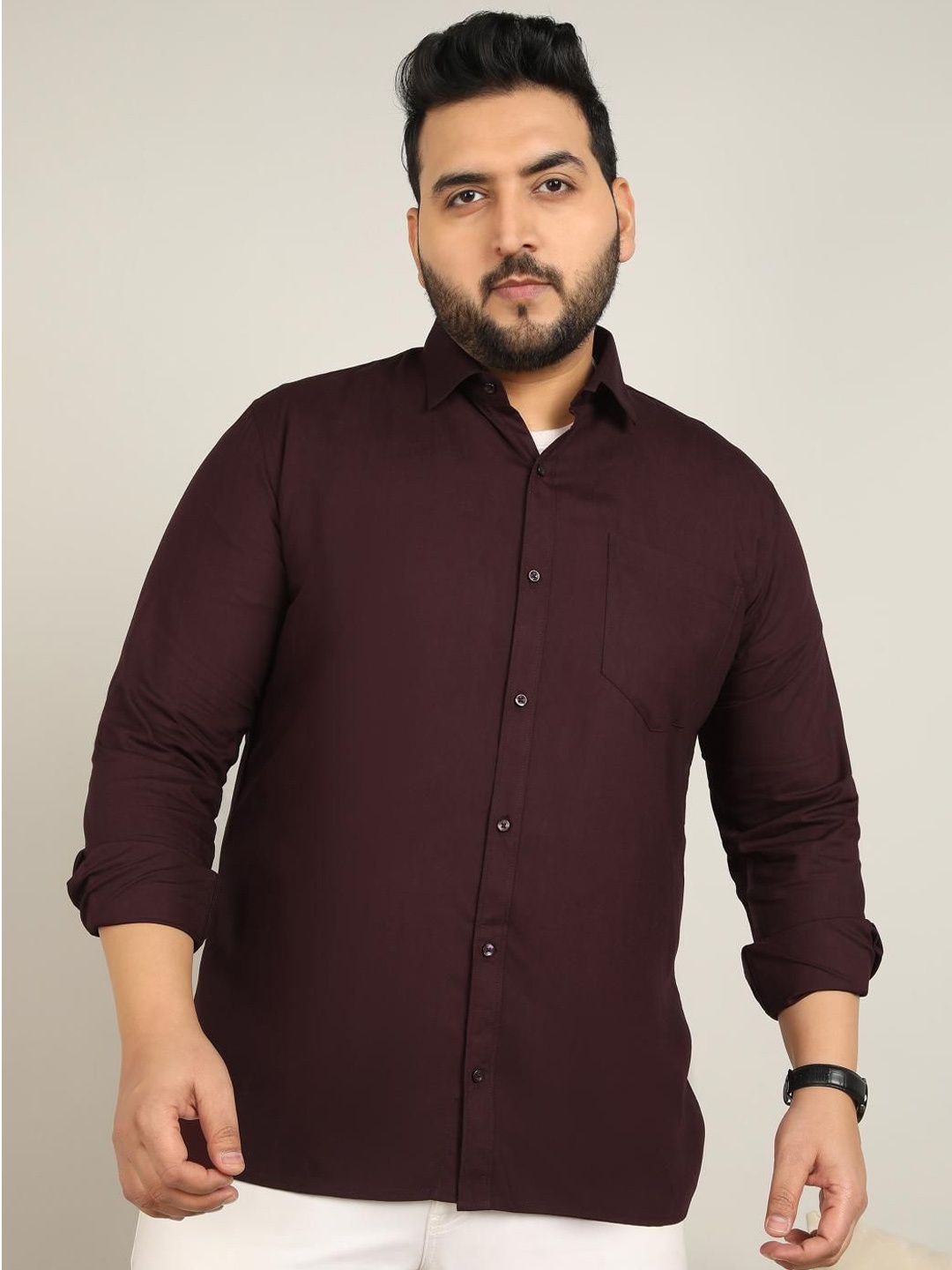 

METRONAUT PLUS Men Classic Opaque Casual Shirt, Maroon