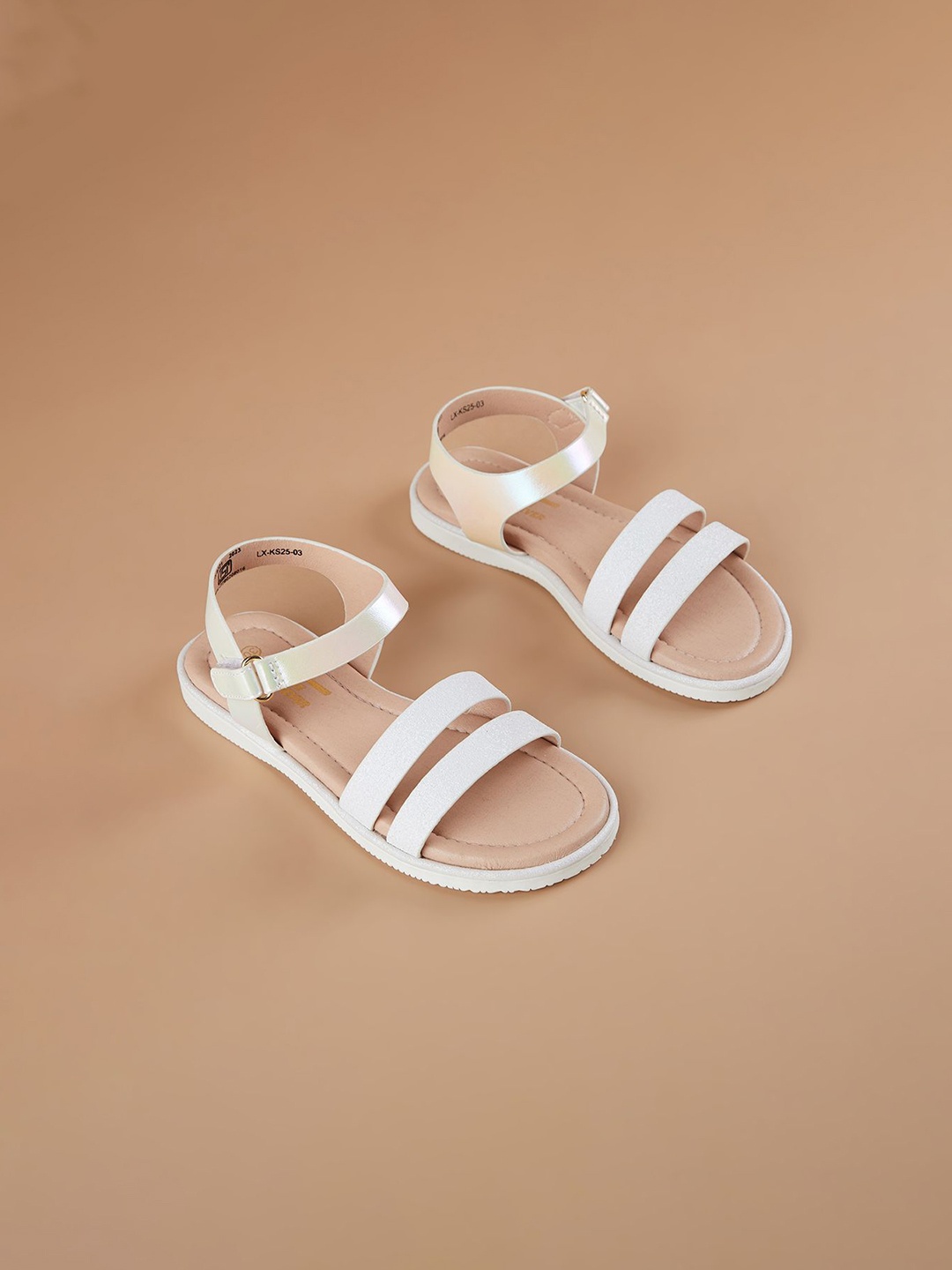 

Fame Forever by Lifestyle Girls Open Toe Flats, White