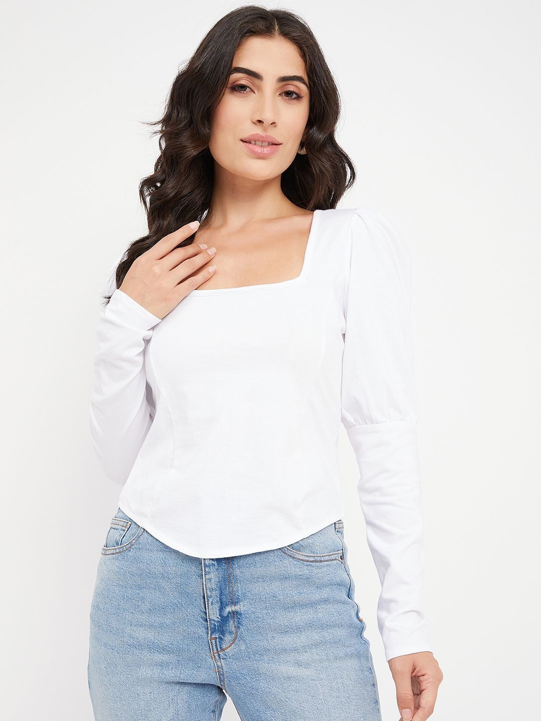 

BRINNS Puff Sleeve Top, White