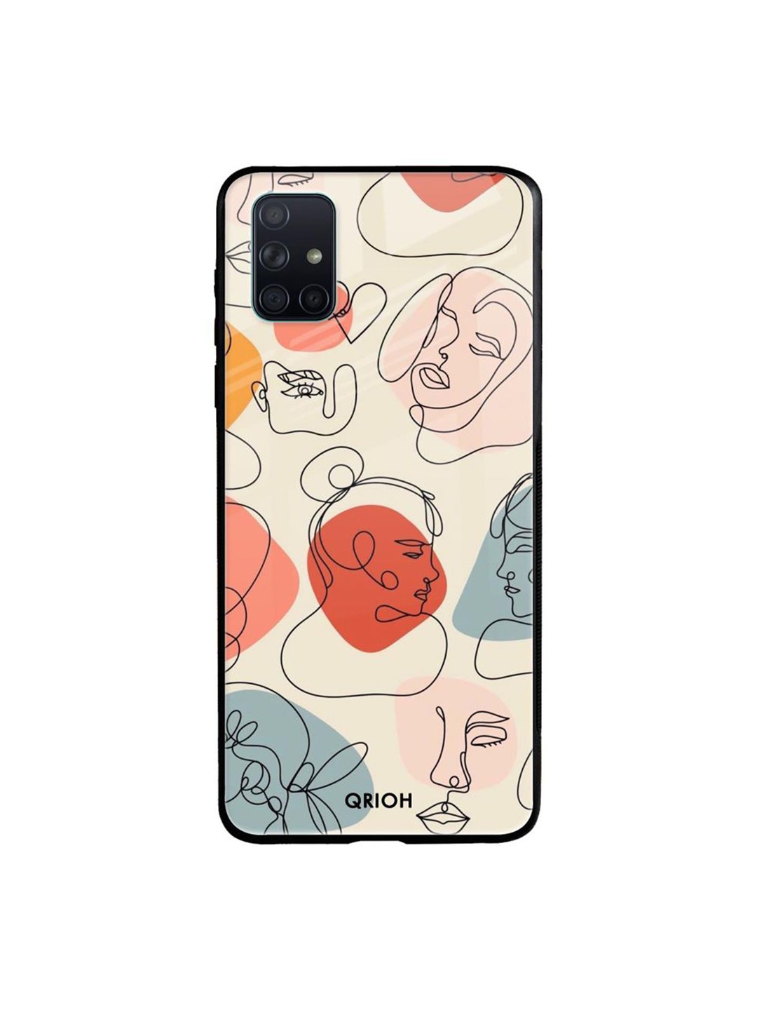 

QRIOH Quirky Printed Samsung Galaxy A71 Back Case Mobile Accessories, Peach