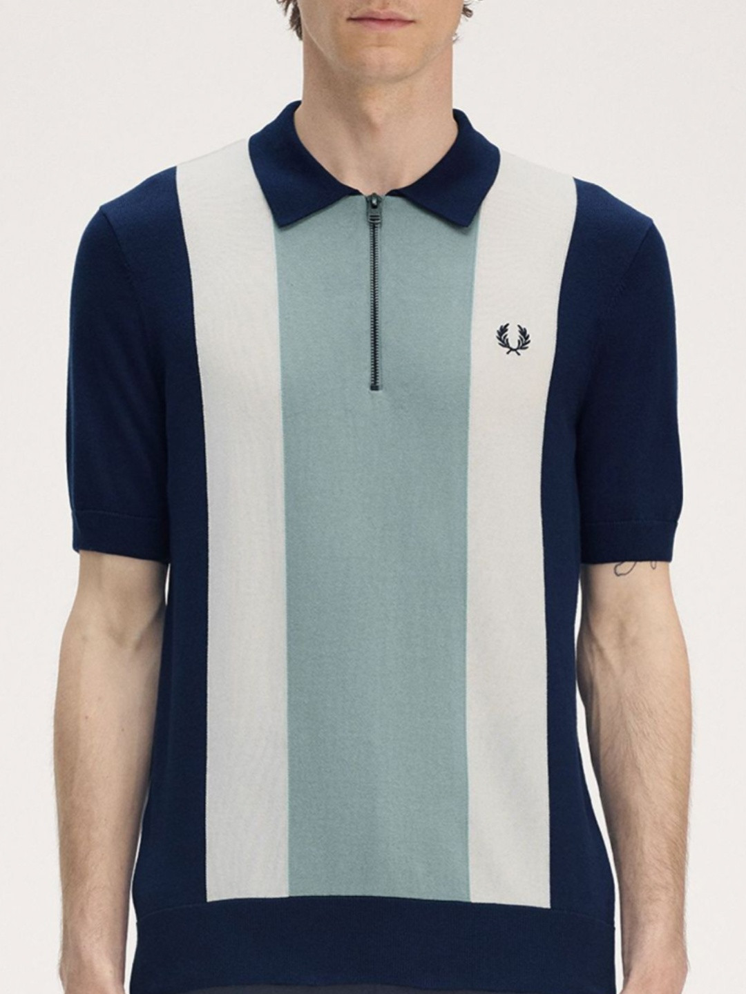 

Fred Perry Men Striped Polo Collar Pockets T-shirt, Na