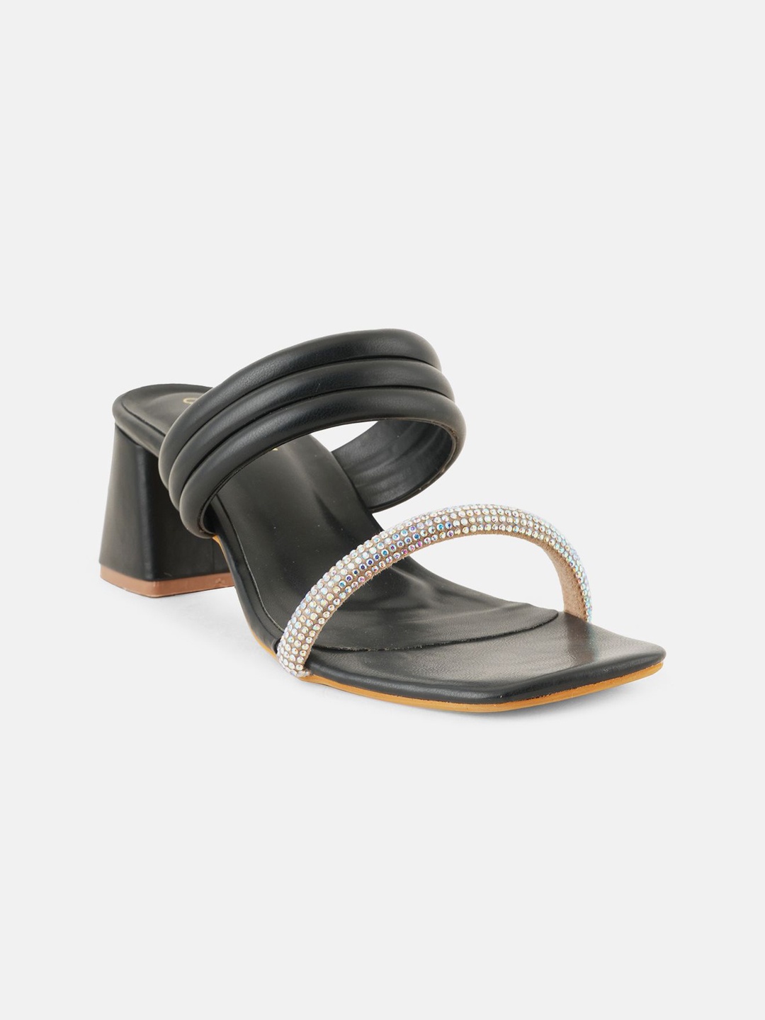 

DressBerry Block Sandals, Black