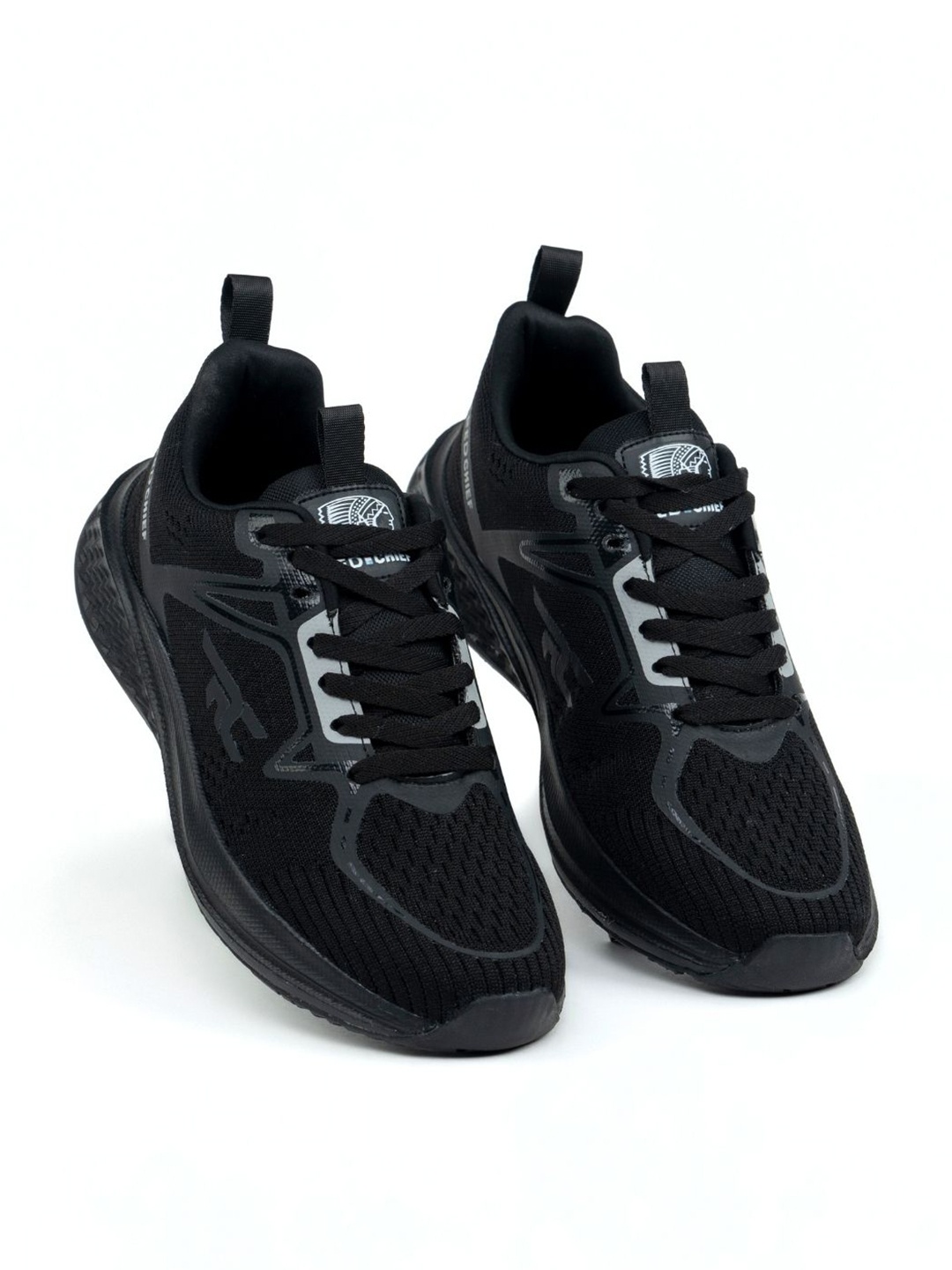 

Red Chief Men Mesh Running Non-Marking Shoes, Black