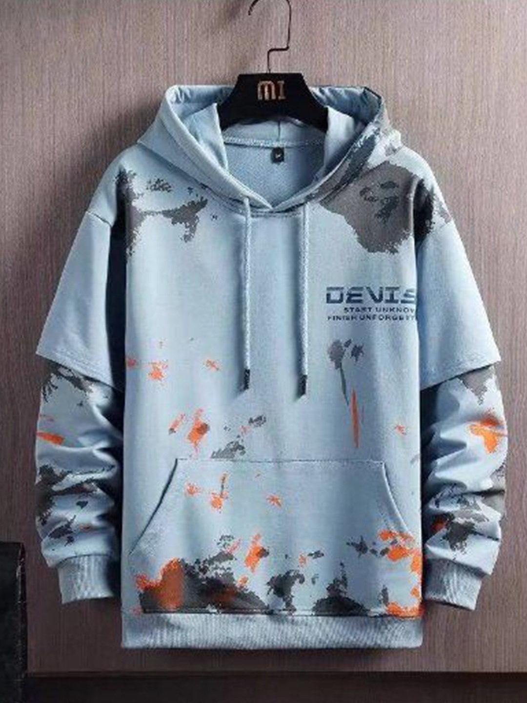 

AVEJO Men Printed Sweatshirt, Turquoise blue